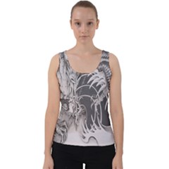 Chinese Dragon Tattoo Velvet Tank Top by Sapixe