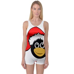 Christmas Animal Clip Art One Piece Boyleg Swimsuit by Sapixe