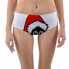 Christmas Animal Clip Art Reversible Mid-waist Bikini Bottoms by Sapixe