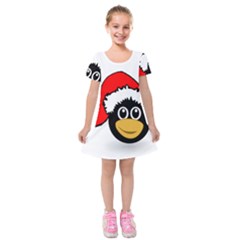 Christmas Animal Clip Art Kids  Short Sleeve Velvet Dress by Sapixe