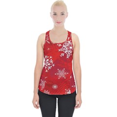 Christmas Pattern Piece Up Tank Top by Sapixe