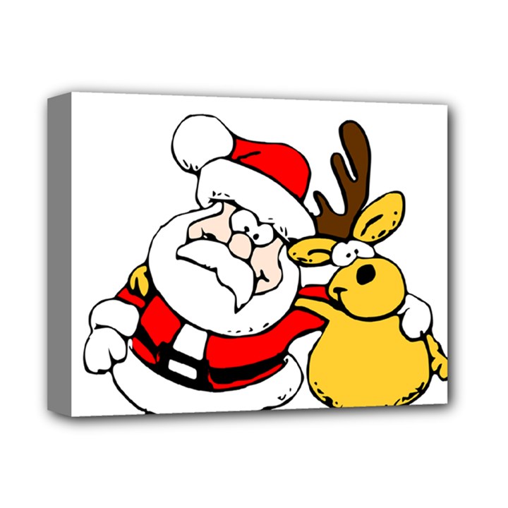 Christmas Santa Claus Deluxe Canvas 14  x 11 