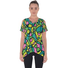 Circle Background Background Texture Cut Out Side Drop Tee by Sapixe