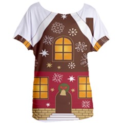 Christmas House Clipart Women s Oversized Tee by Sapixe