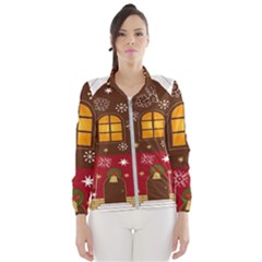 Christmas House Clipart Wind Breaker (women) by Sapixe