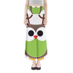 Clip Art Animals Owl Full Length Maxi Skirt by Sapixe