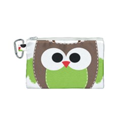 Clip Art Animals Owl Canvas Cosmetic Bag (small)