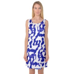 Bright Abstract Camo Pattern Sleeveless Satin Nightdress by dflcprints