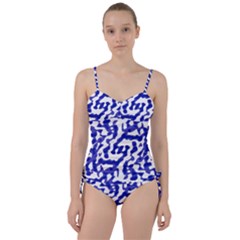 Bright Abstract Camo Pattern Sweetheart Tankini Set by dflcprints