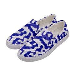 Bright Abstract Camo Pattern Women s Canvas Slip Ons by dflcprints