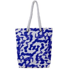 Bright Abstract Camo Pattern Full Print Rope Handle Tote (small) by dflcprints