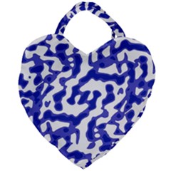 Bright Abstract Camo Pattern Giant Heart Shaped Tote by dflcprints