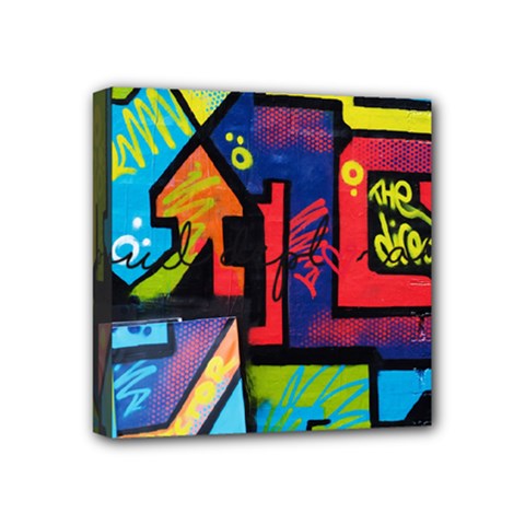 Urban Graffiti Movie Theme Productor Colorful Abstract Arrows Mini Canvas 4  X 4  by genx