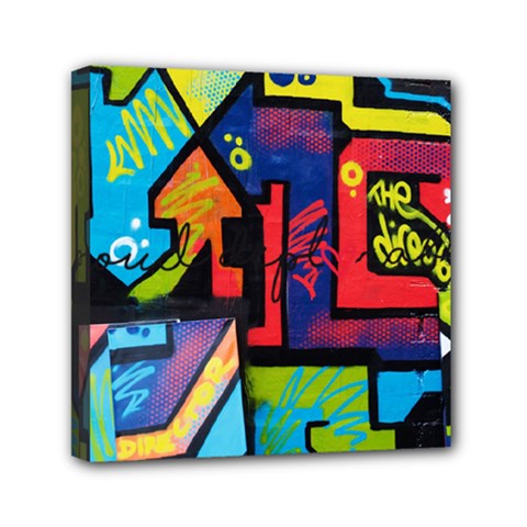 Urban Graffiti Movie Theme Productor Colorful Abstract Arrows Mini Canvas 6  X 6  by genx