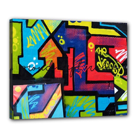 Urban Graffiti Movie Theme Productor Colorful Abstract Arrows Canvas 20  X 16  by genx