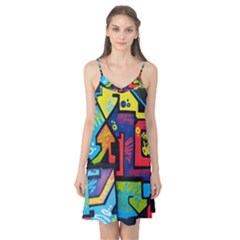 Urban Graffiti Movie Theme Productor Colorful Abstract Arrows Camis Nightgown by genx