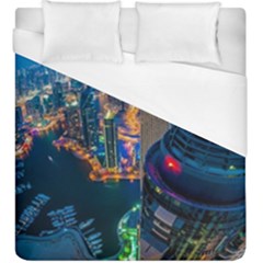 City Dubai Photograph From The Top Of Skyscrapers United Arab Emirates Duvet Cover (king Size) by Sapixe