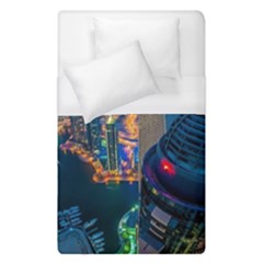 City Dubai Photograph From The Top Of Skyscrapers United Arab Emirates Duvet Cover (single Size) by Sapixe