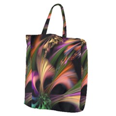 Color Burst Abstract Giant Grocery Zipper Tote