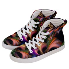 Color Burst Abstract Men s Hi-top Skate Sneakers by Sapixe