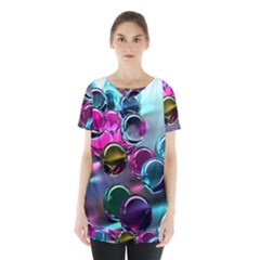 Colorful Balls Of Glass 3d Skirt Hem Sports Top