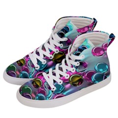 Colorful Balls Of Glass 3d Men s Hi-top Skate Sneakers