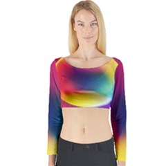 Colorful Glowing Long Sleeve Crop Top by Sapixe