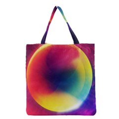 Colorful Glowing Grocery Tote Bag