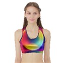 Colorful Glowing Sports Bra with Border View1