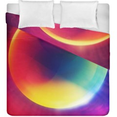 Colorful Glowing Duvet Cover Double Side (king Size) by Sapixe