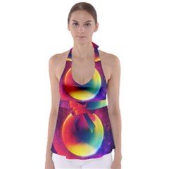 Colorful Glowing Babydoll Tankini Top