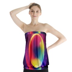 Colorful Glowing Strapless Top