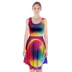 Colorful Glowing Racerback Midi Dress by Sapixe