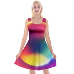 Colorful Glowing Reversible Velvet Sleeveless Dress