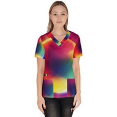 Colorful Glowing Scrub Top by Sapixe