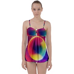 Colorful Glowing Babydoll Tankini Set by Sapixe