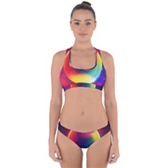 Colorful Glowing Cross Back Hipster Bikini Set