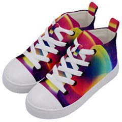 Colorful Glowing Kid s Mid-top Canvas Sneakers