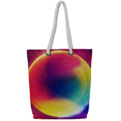 Colorful Glowing Full Print Rope Handle Tote (Small)