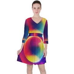 Colorful Glowing Ruffle Dress