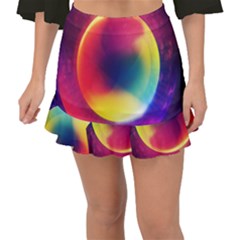 Colorful Glowing Fishtail Mini Chiffon Skirt