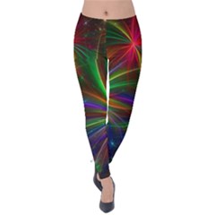 Colorful Firework Celebration Graphics Velvet Leggings by Sapixe