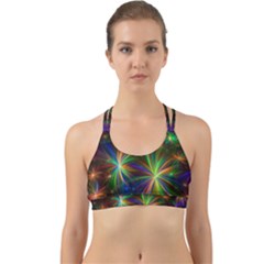 Colorful Firework Celebration Graphics Back Web Sports Bra by Sapixe