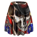 Confederate Flag Usa America United States Csa Civil War Rebel Dixie Military Poster Skull High Waist Skirt View2