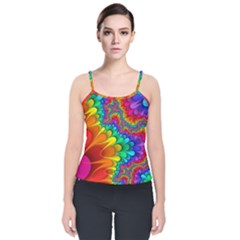 Colorful Trippy Velvet Spaghetti Strap Top