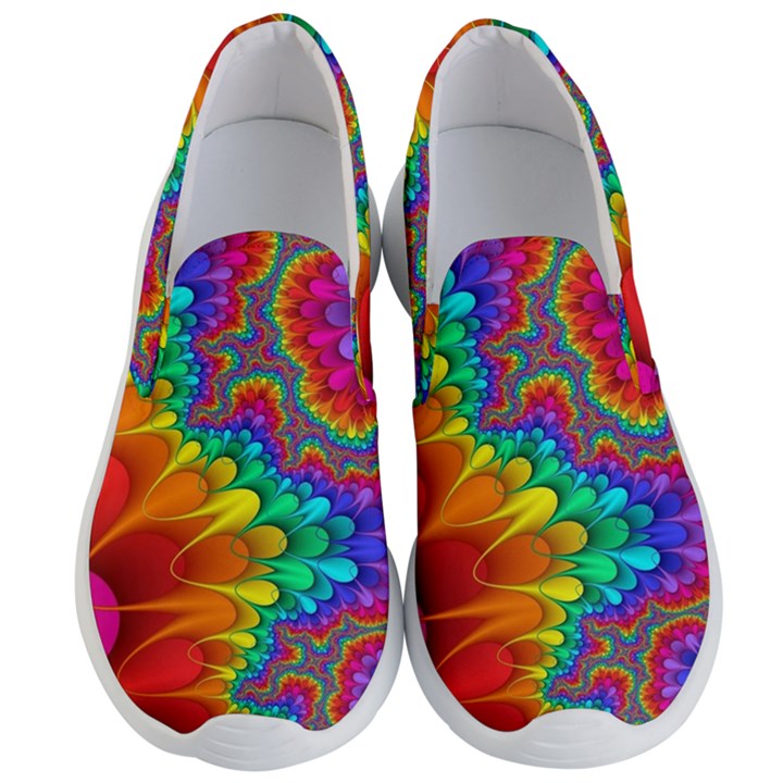 Colorful Trippy Men s Lightweight Slip Ons