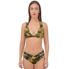 Colorful The Beautiful Of Traditional Art Indonesian Batik Pattern Double Strap Halter Bikini Set