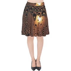 Condensation Abstract Velvet High Waist Skirt by Sapixe