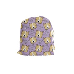 Dog Pattern Drawstring Pouches (medium)  by Sapixe