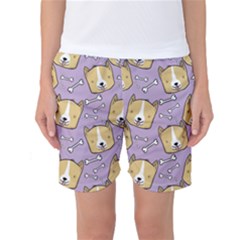 Dog Pattern Women s Basketball Shorts by Sapixe